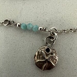 Uncommon James Silver Bracelet with Blue Beads